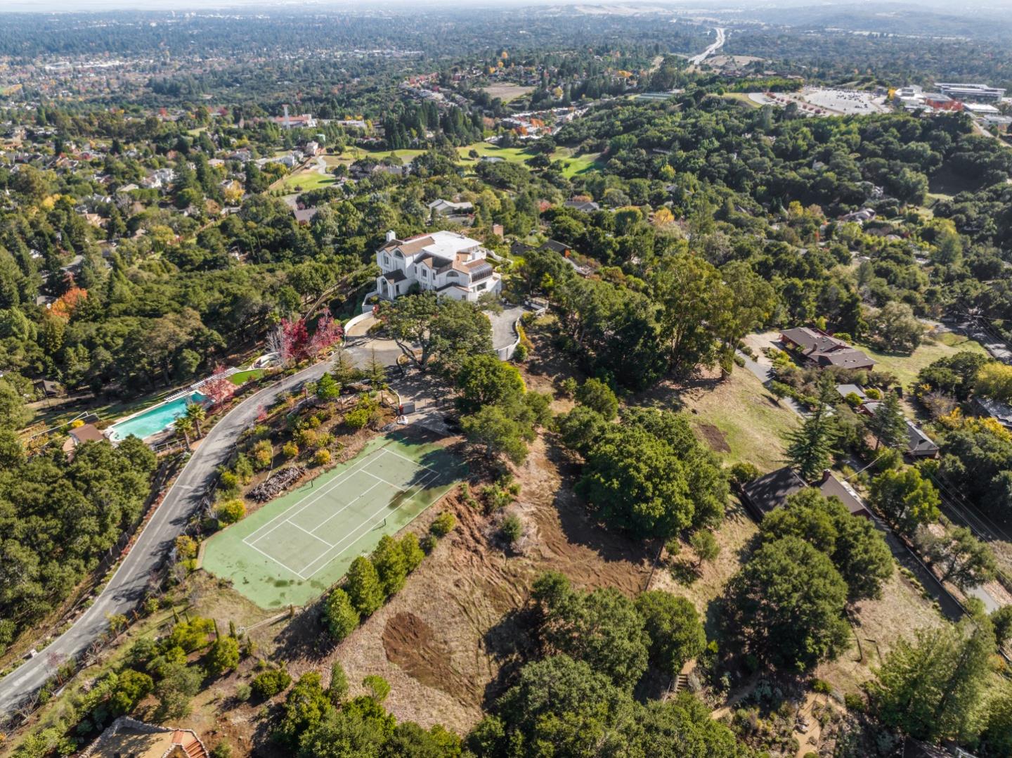 2 Summit Way Woodside, CA 94062 - Photo 4 of 16 an aerial view of residential houses with outdoor space and trees