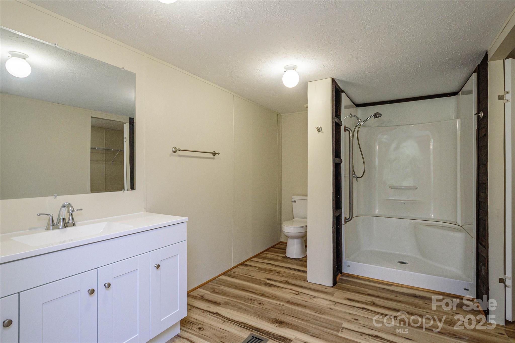 1361 Pleasant Grove Church Road Hendersonville, NC 28739 - Photo 31 of 48 a bathroom with a shower sink and mirror