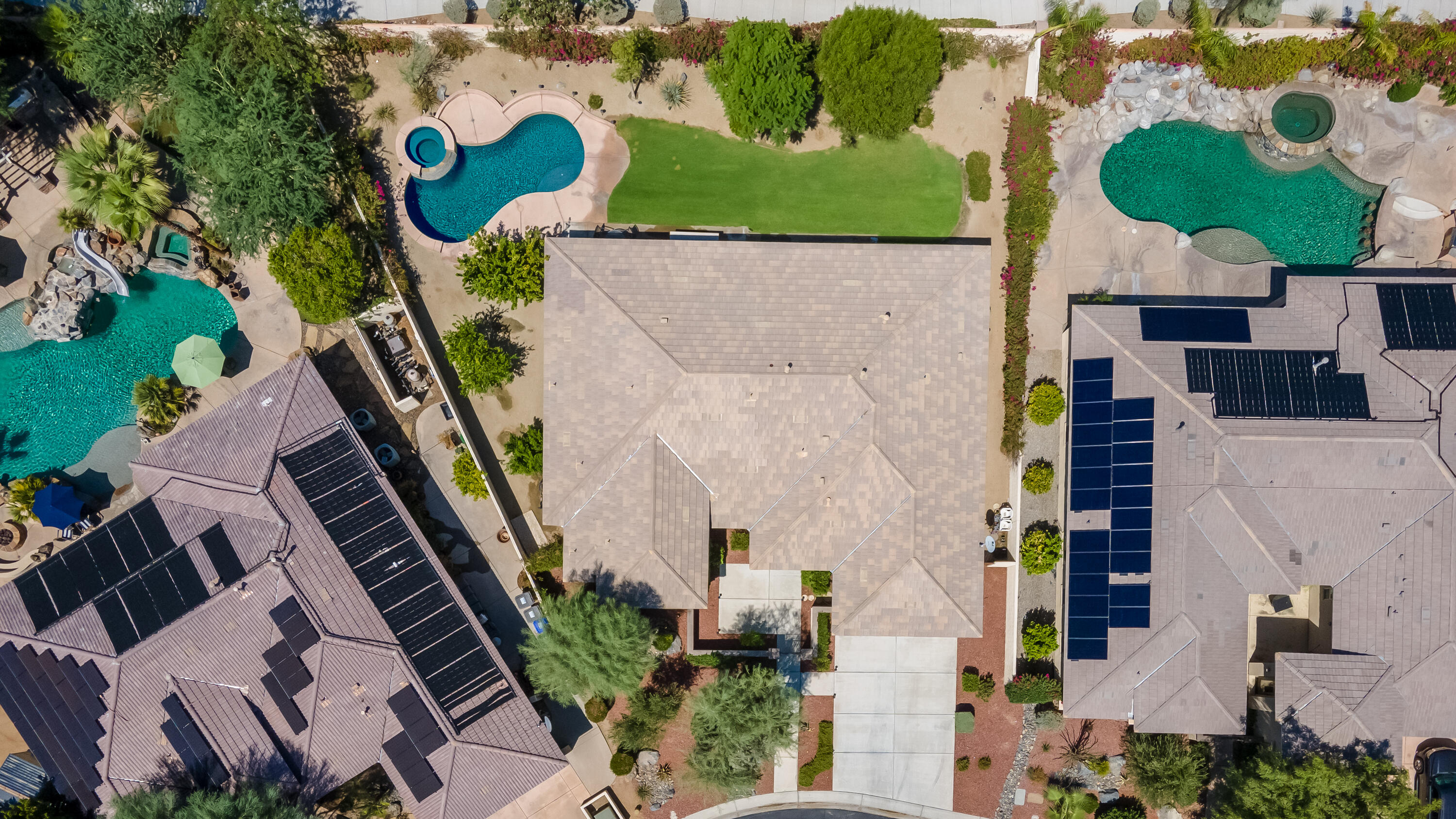 153 Bellini Way Palm Desert, CA 92211 - Photo 24 of 26 an aerial view of residential house with outdoor space and swimming pool