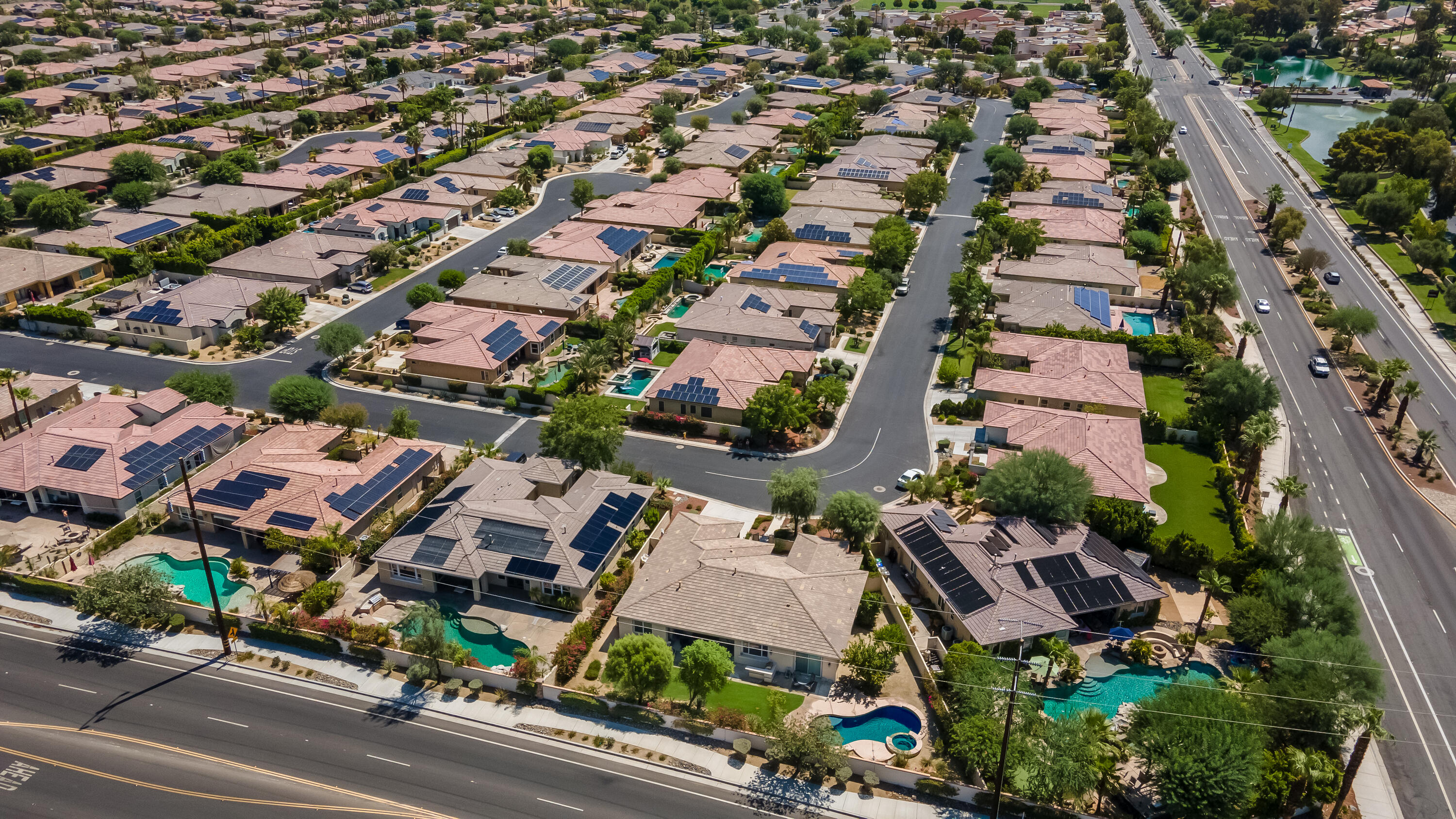 153 Bellini Way Palm Desert, CA 92211 - Photo 26 of 26 an aerial view of residential houses with outdoor space