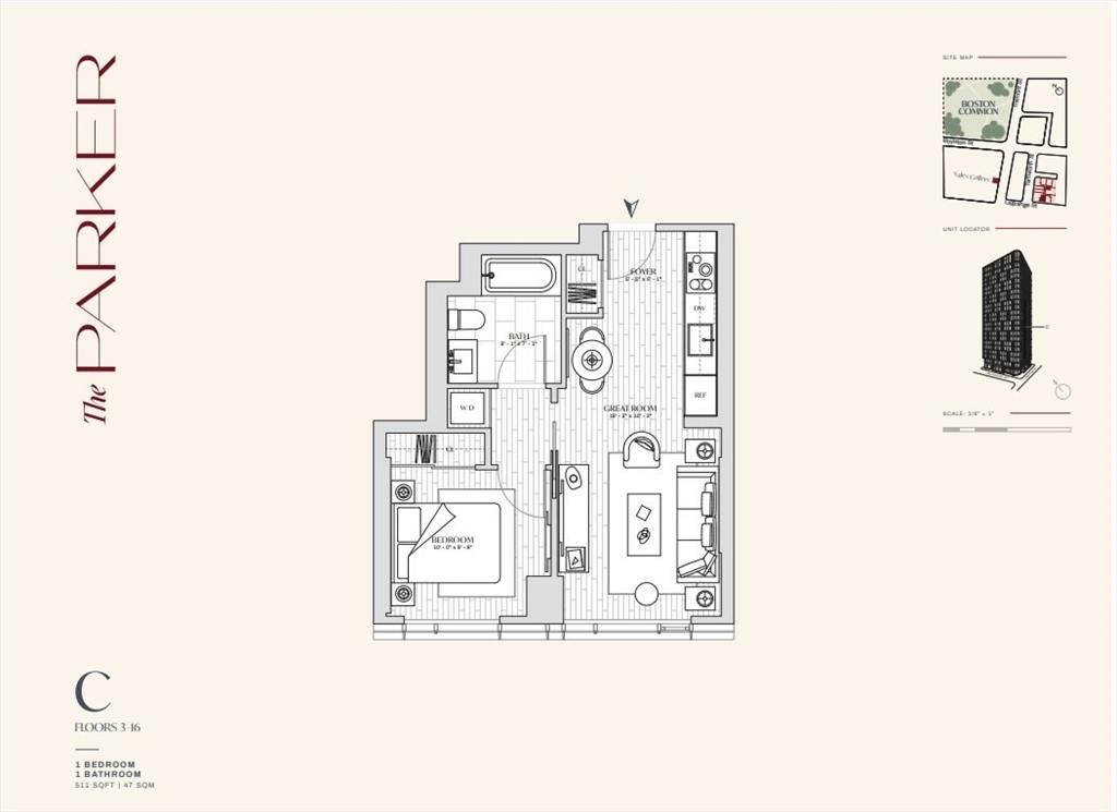 55 Lagrange Street, Unit 1203 Boston, MA 02116 - Photo 7 of 18 view of a bathroom with a window