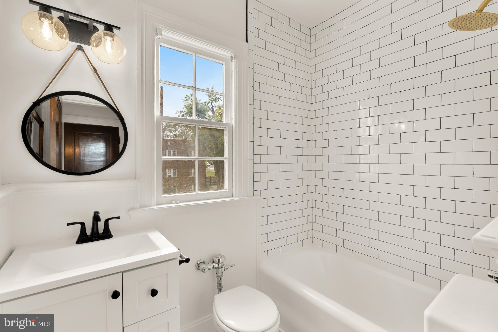 222 Farragut Street Northwest, Unit 204 Washington, DC 20011 - Photo 11 of 14 a bathroom with a sink and a mirror