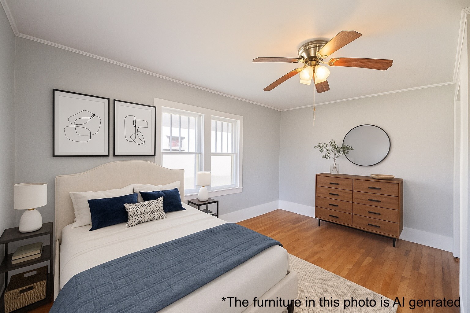 1213 Perryville Road Parsons, TN 38363 - Photo 17 of 32 a bedroom with a bed and wooden floor