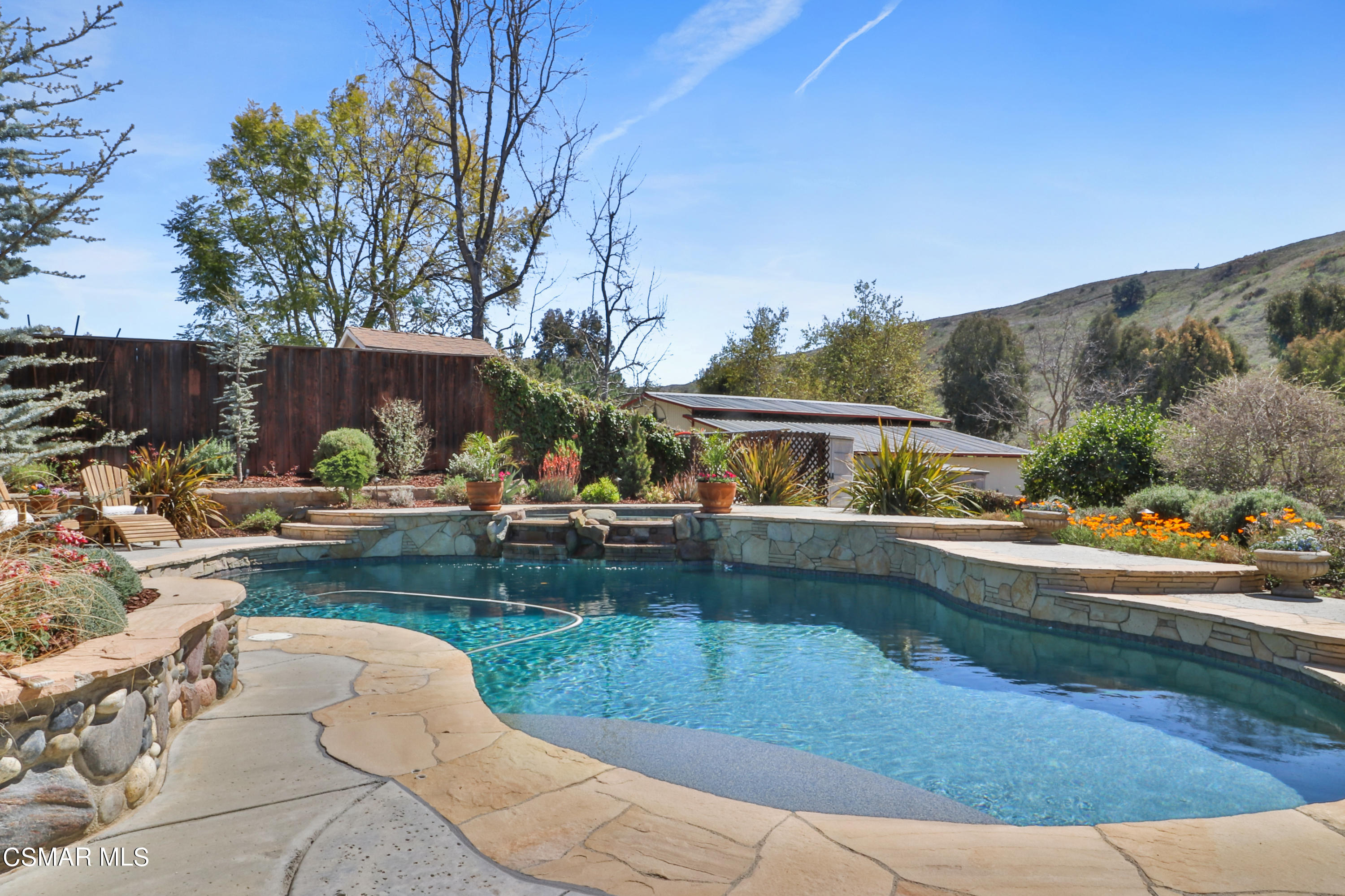 243 Longbranch Road Simi Valley, CA 93065 - Photo 46 of 77 a view of swimming pool with outdoor seating and plants