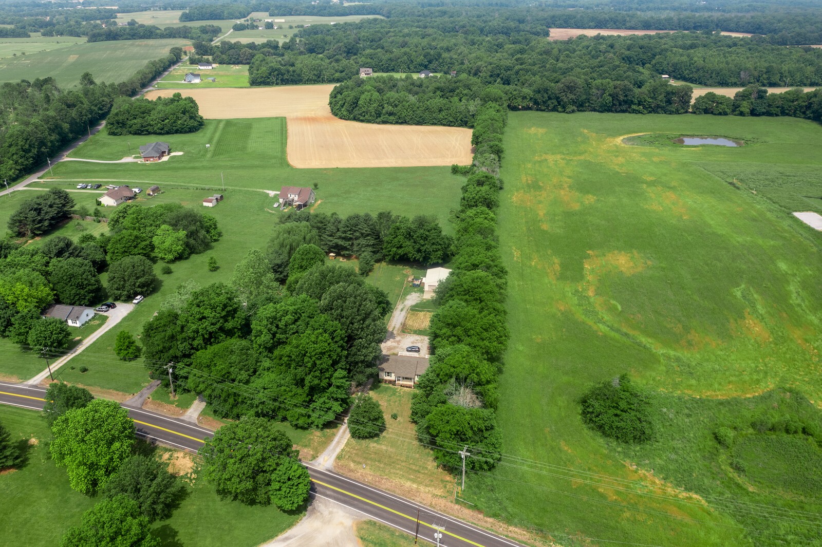 6658 Highway 49 Springfield, TN 37172 - Photo 43 of 44 an aerial view of residential houses with outdoor space and trees