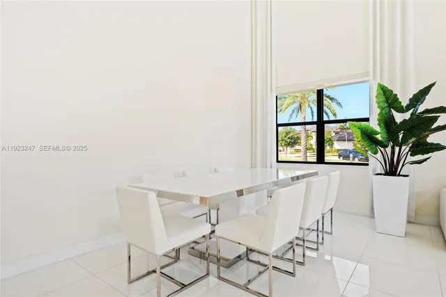 a view of an outdoor space with seating area