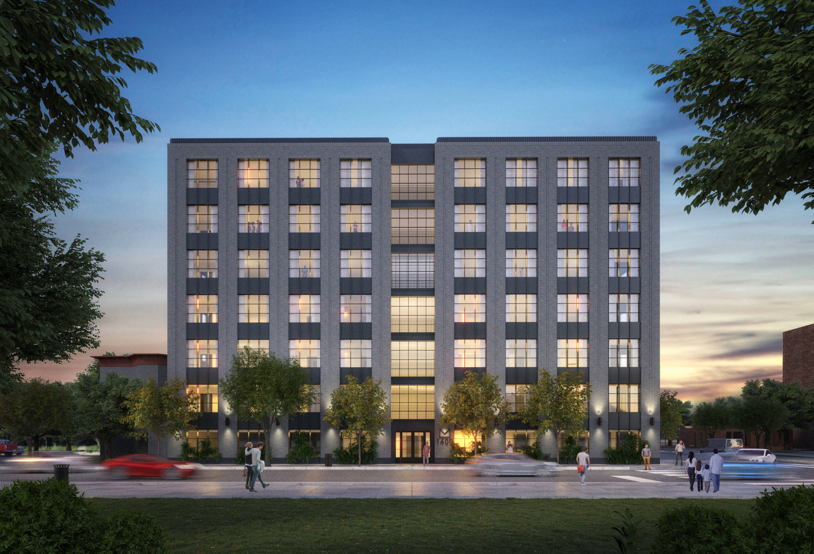 1400 West Monroe Street, Unit 5D Chicago, IL 60607 - Photo 1 of 17 a building view with a garden space