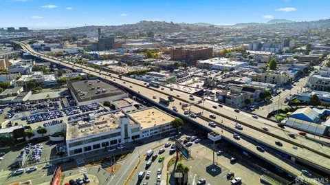 an aerial view of a city