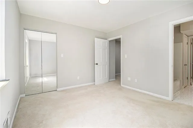 an empty room with a window