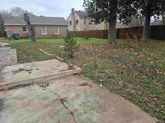 a backyard of a house