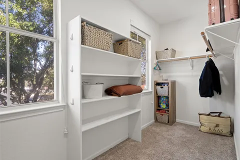 a room with toys and a window