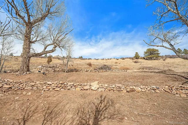 a view of yard covered with snow in outdoor space