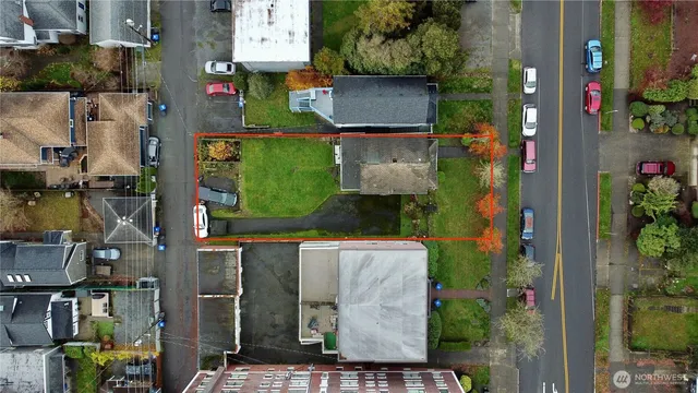 an aerial view of multiple house