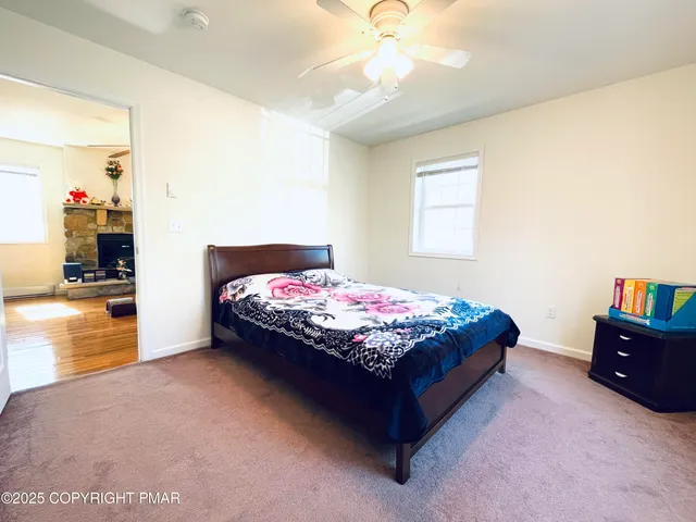 a view of a lake with a houses