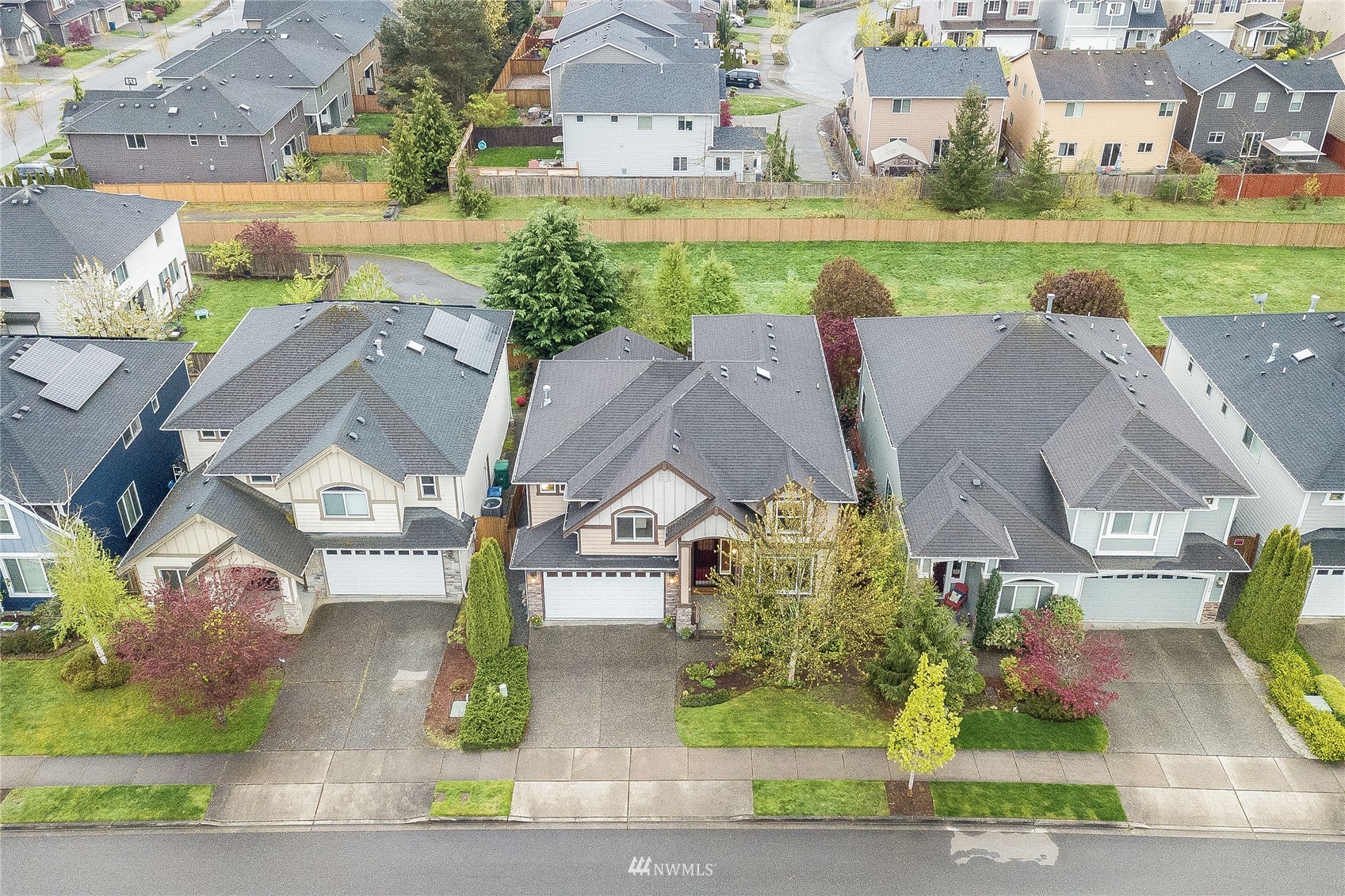 3710 222nd Place Southeast Bothell, WA 98021 - Photo 34 of 37 an aerial view of a house with garden space and street view