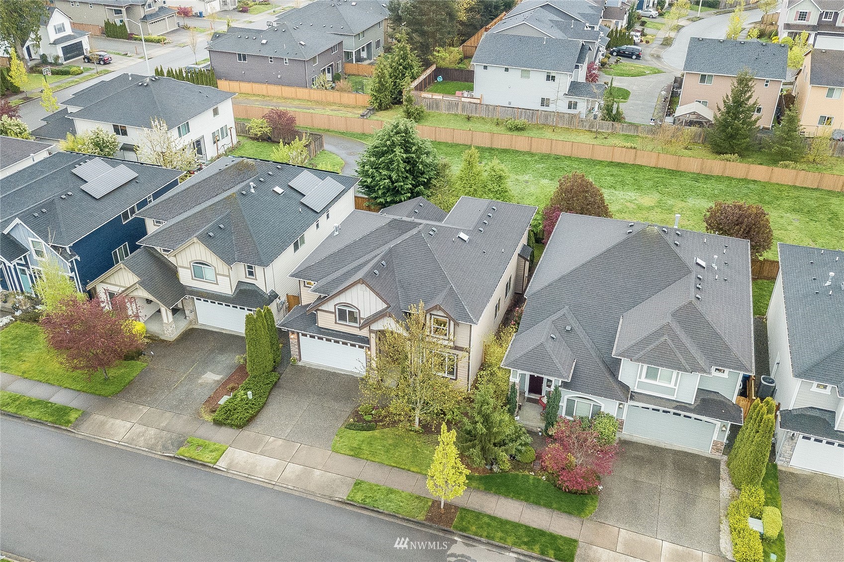 3710 222nd Place Southeast Bothell, WA 98021 - Photo 35 of 37 an aerial view of a house with garden space and street view
