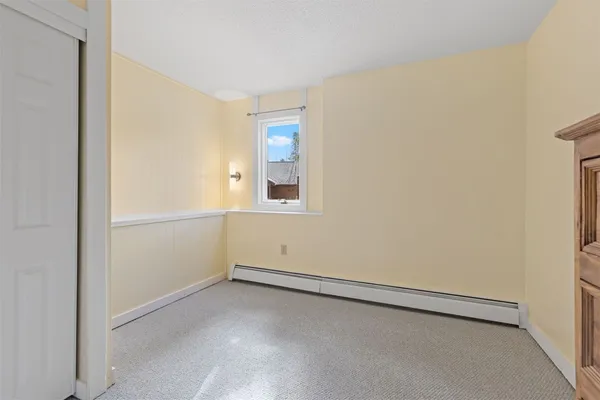 a view of a room with storage