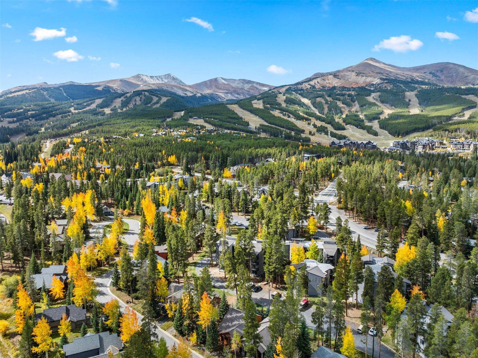 1127 Ski Hill Road, Unit 94 Breckenridge, CO 80424 - Photo 33 of 36 a view of a city with mountains in the background