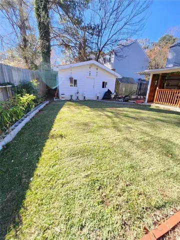 a view of outdoor seating space