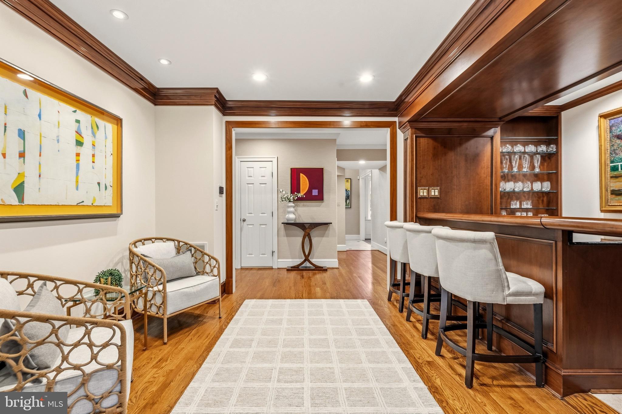 4956 Quebec Street Northwest Washington, DC 20016 - Photo 10 of 34 Custom Wood Bar Area