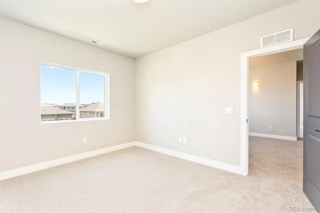 an empty room with a window