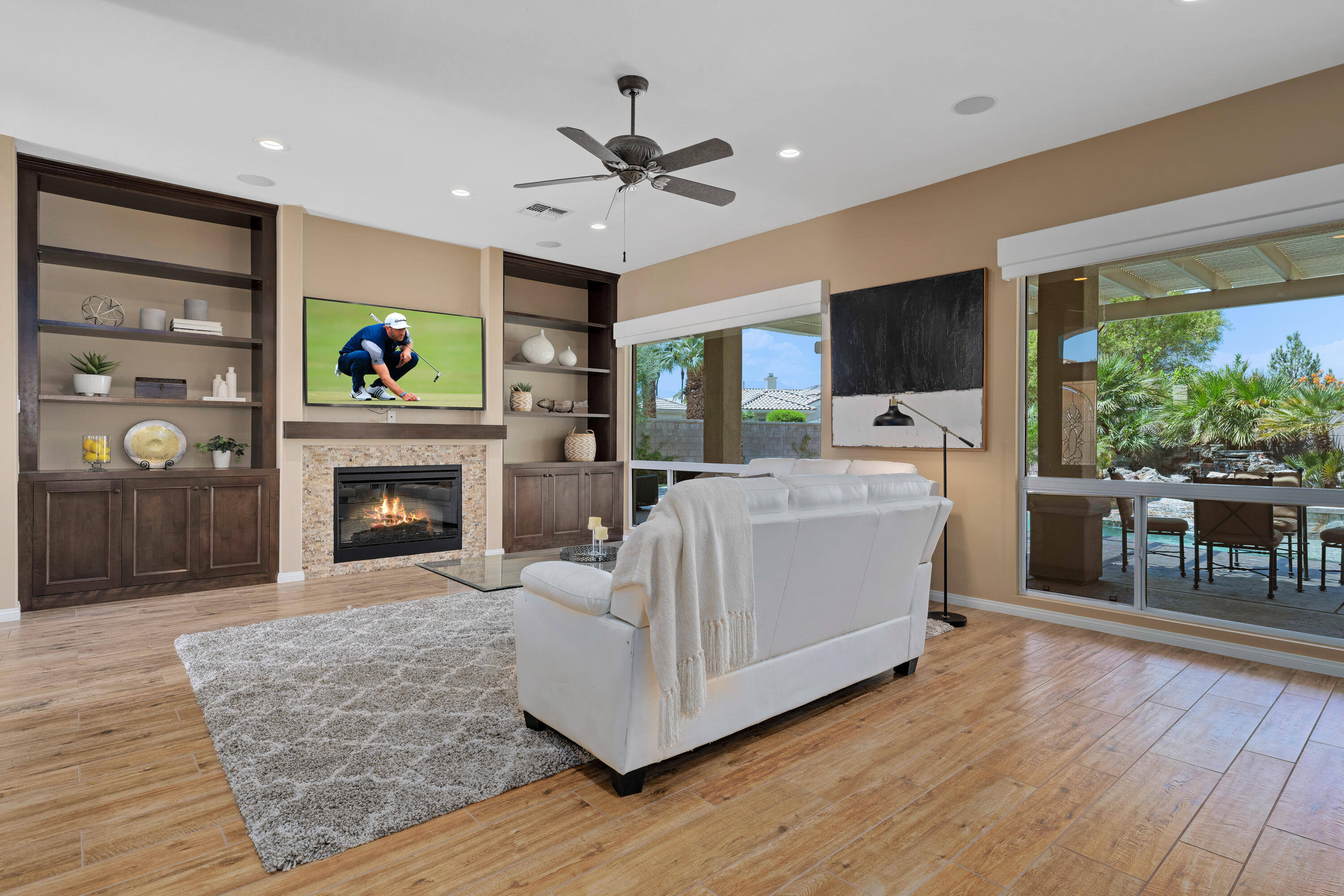 35691 Talus Lane Palm Desert, CA 92211 - Photo 13 of 39 a living room with furniture and a fireplace