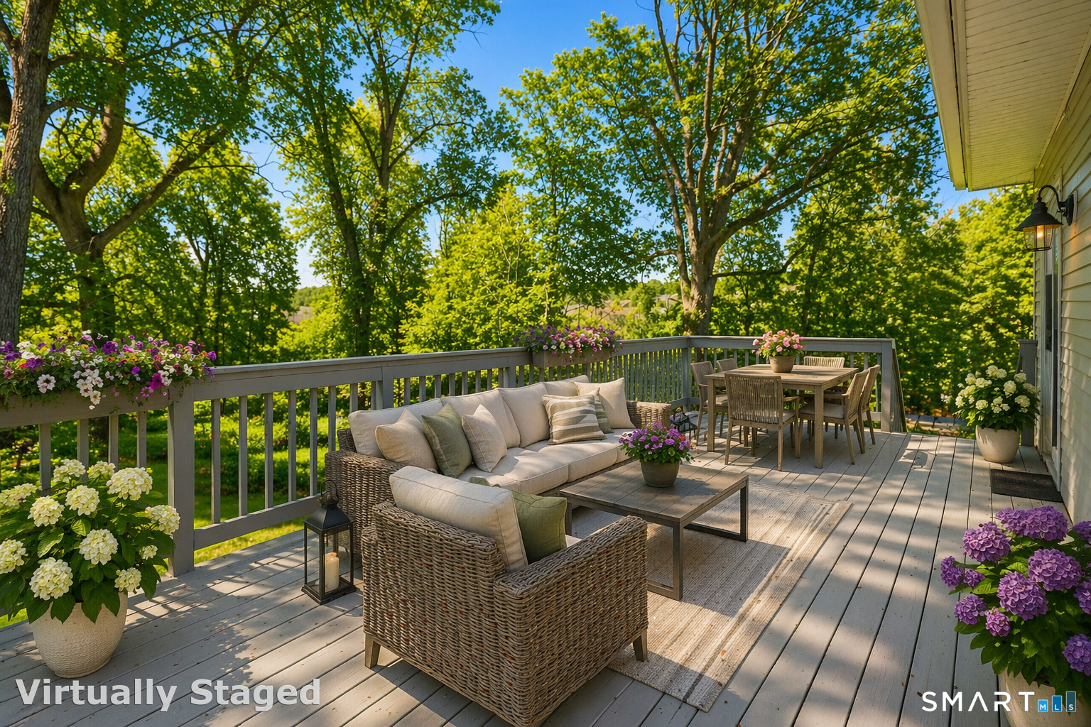 22 Merrimac Street Watertown, CT 06779 - Photo 14 of 17 a roof deck with couches and wooden fence