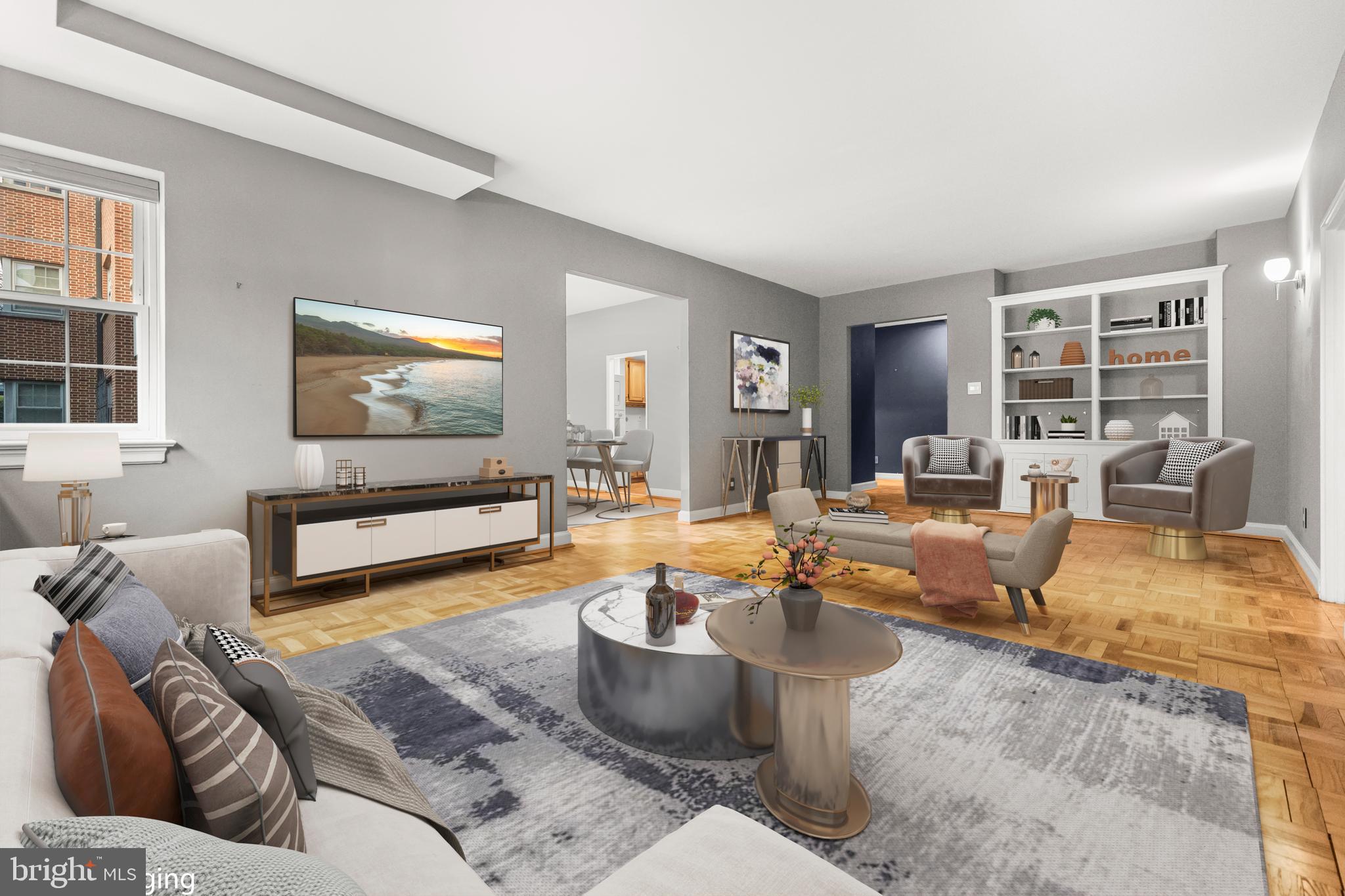 3601 Greenway, Unit 101 Baltimore, MD 21218 - Photo 4 of 32 a living room with furniture and a flat screen tv