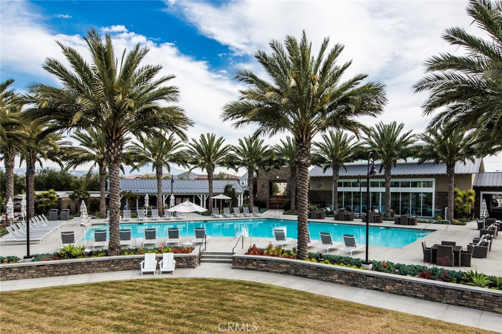 222 Barnes Road Tustin, CA 92782 - Photo 30 of 31 a house with swimming pool and porch area