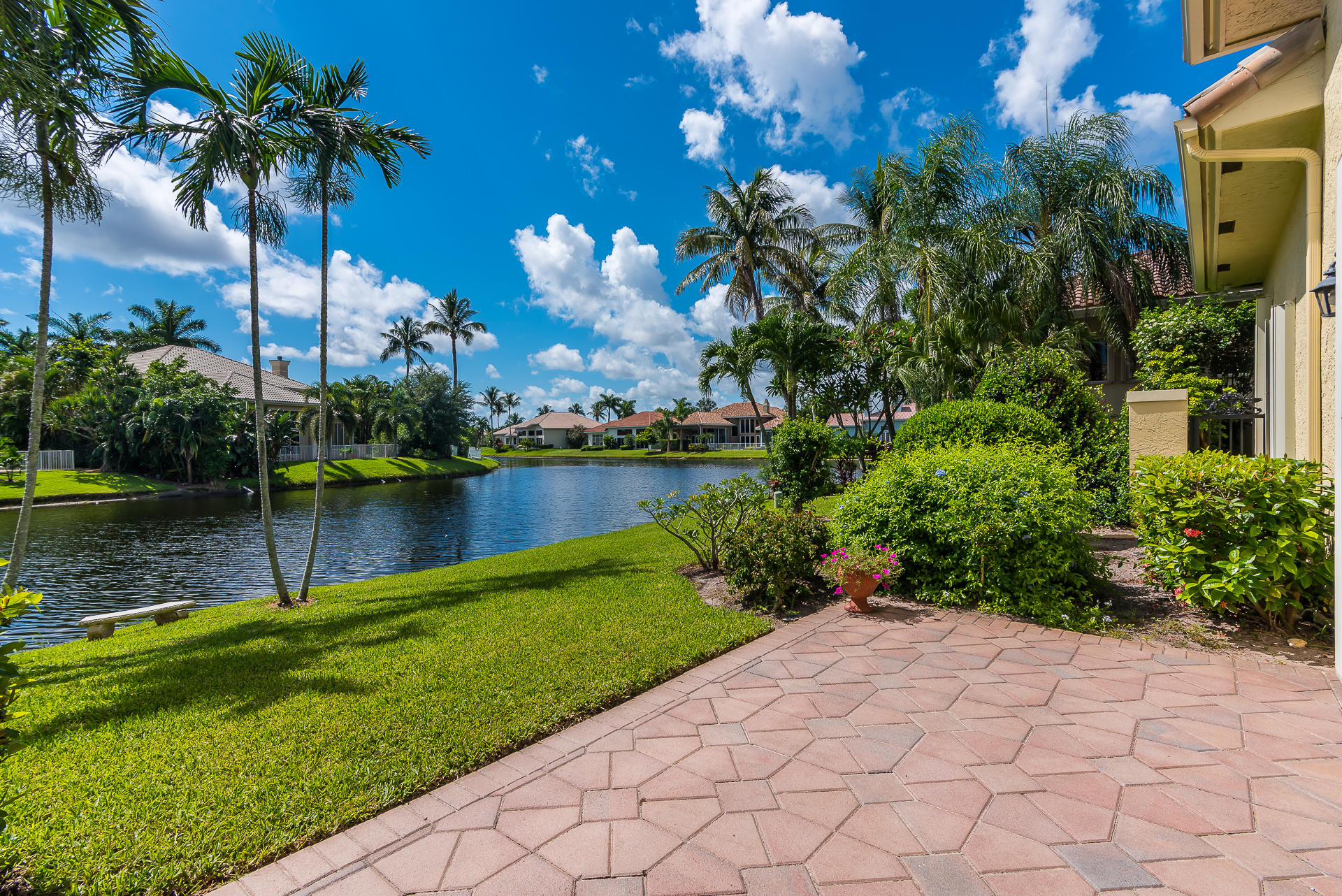 Lake front patio