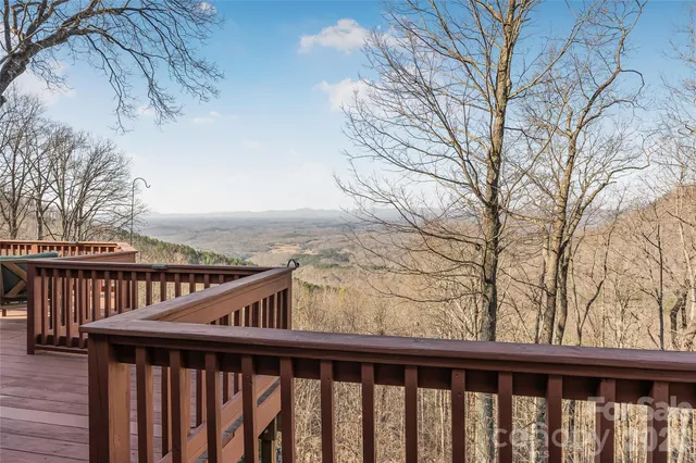a view of a wooden roof deck