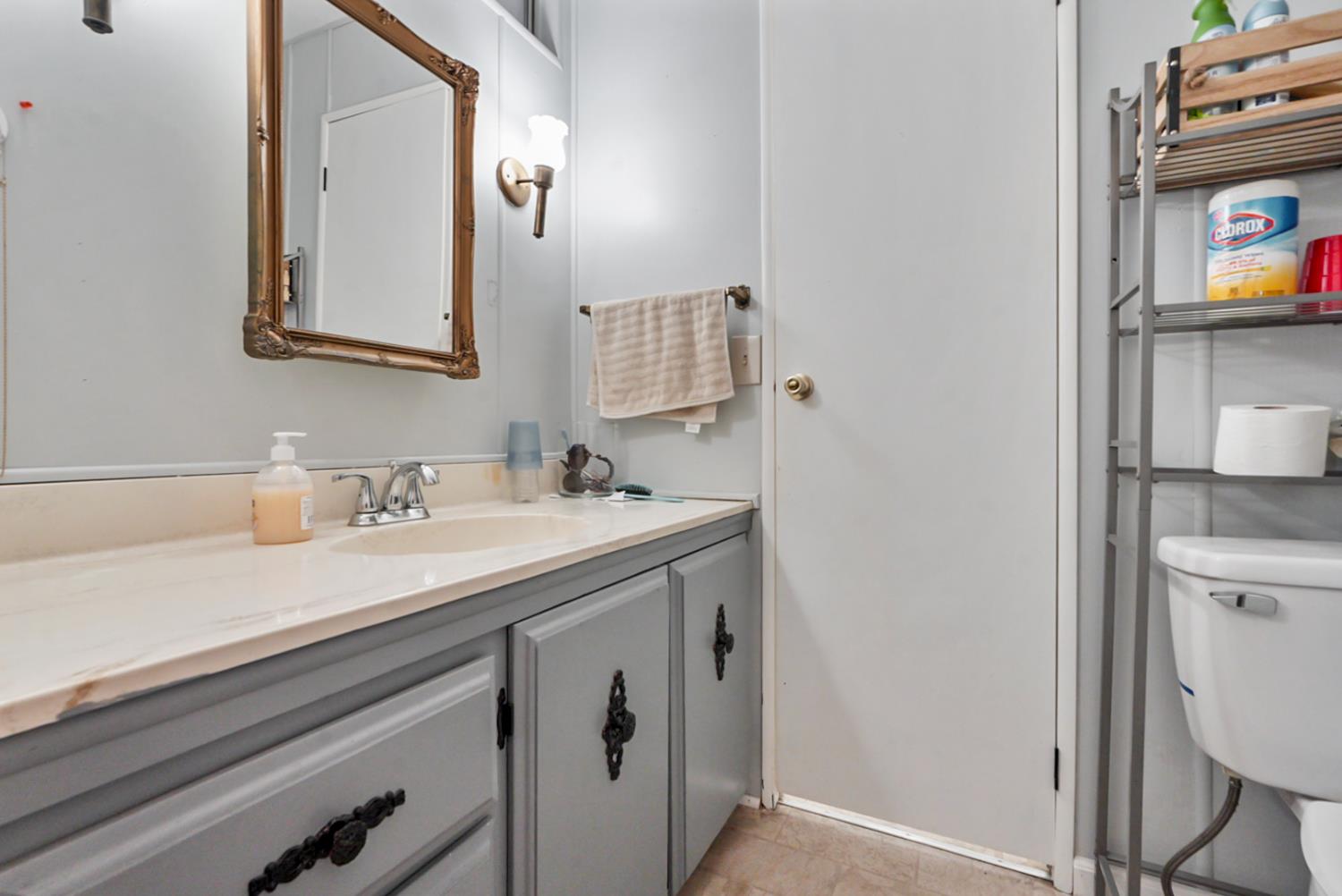 1400 North Tully Road, Unit 137 Turlock, CA 95380 - Photo 20 of 37 a bathroom with a sink and a mirror