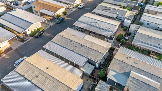 an aerial view of a city