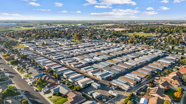 an aerial view of a city