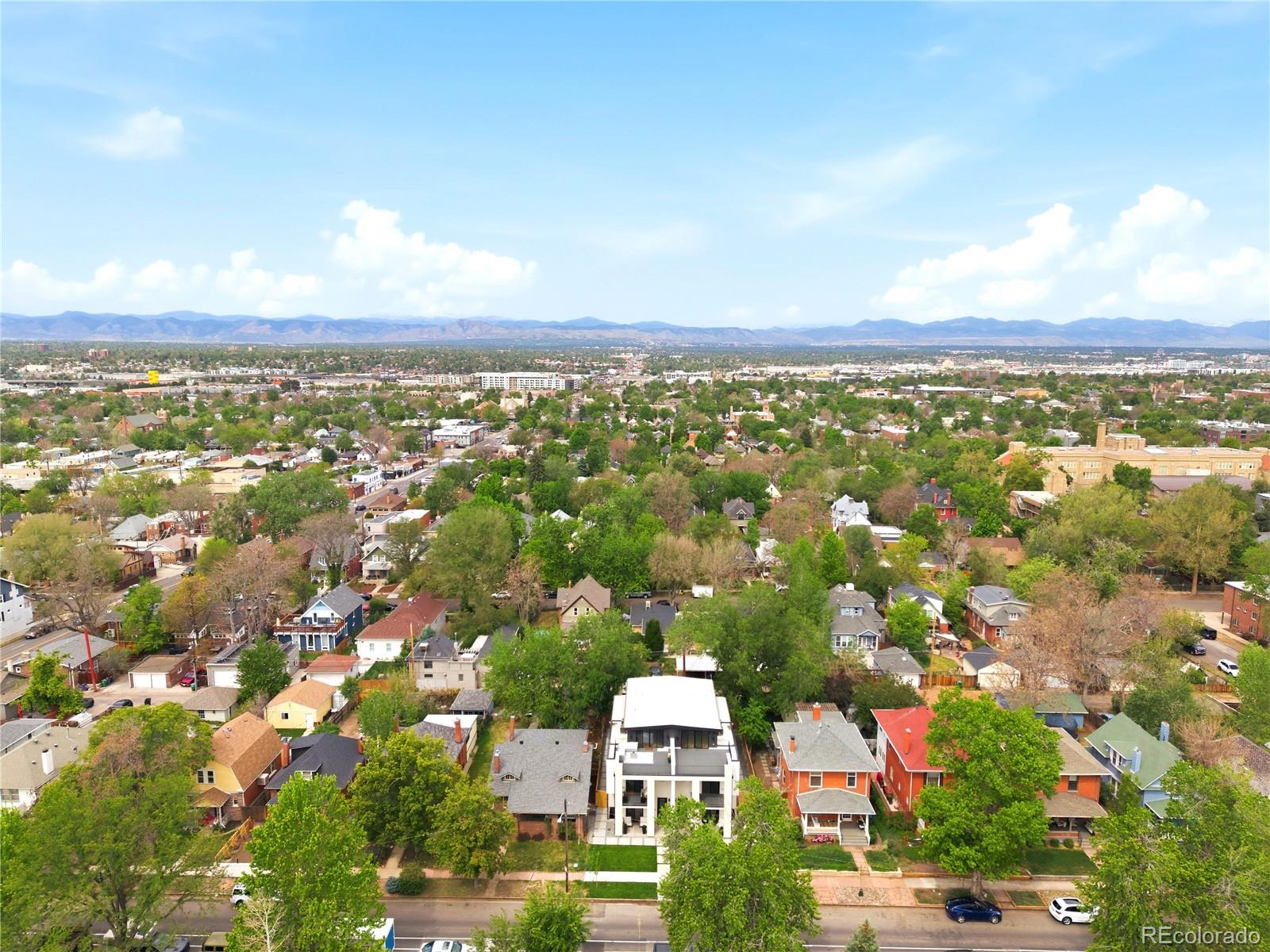 245 South Emerson Street Denver, CO 80209 - Photo 49 of 49 an aerial view of residential houses with outdoor space and trees