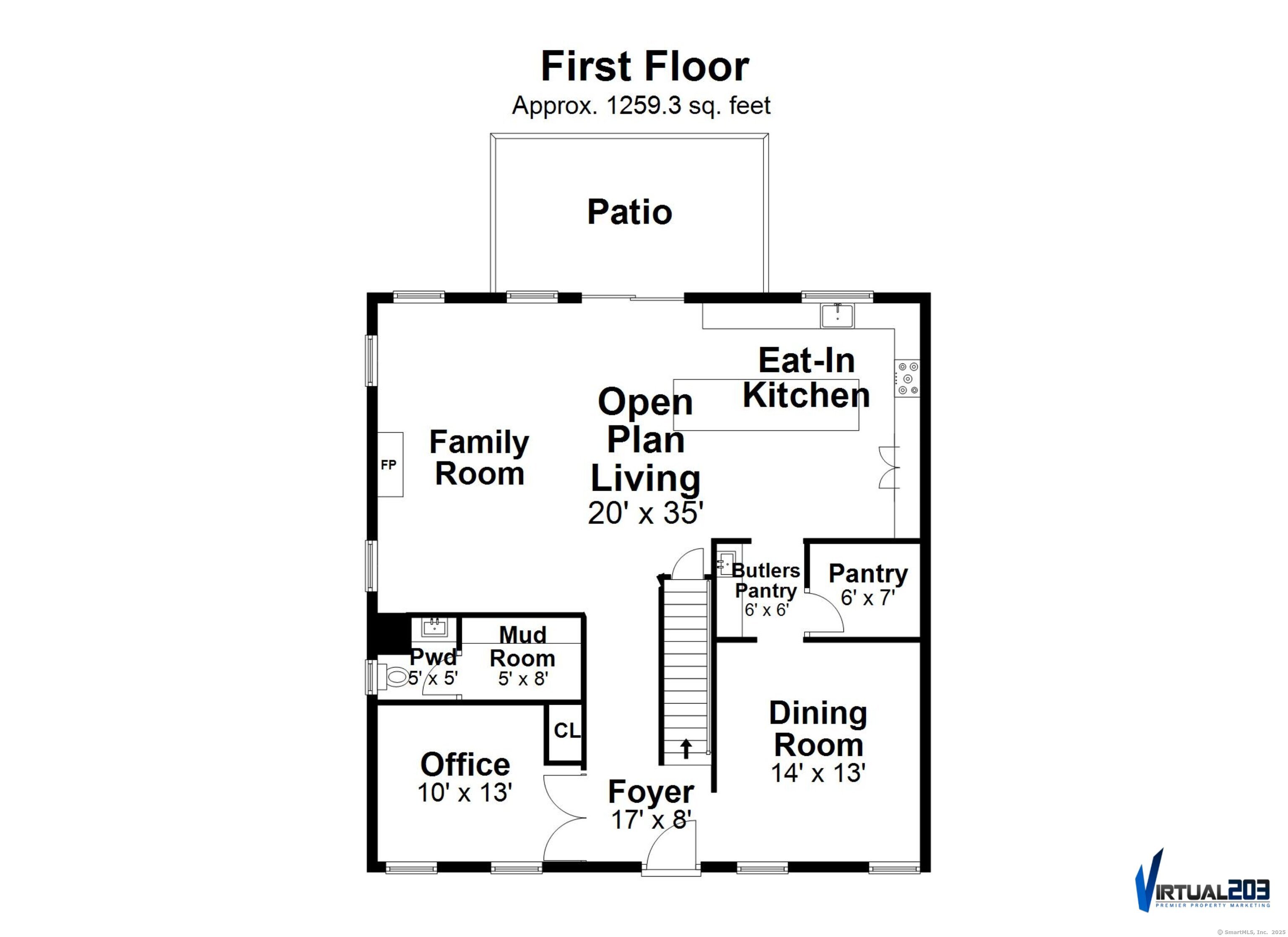 68 Figlar Avenue Fairfield, CT 06824 - Photo 37 of 40 First level floor plan.