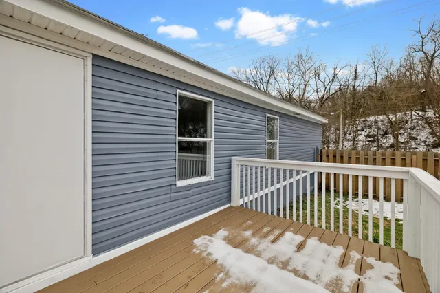 a view of a wooden deck
