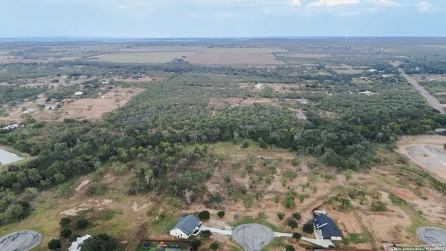 an aerial view of multiple house