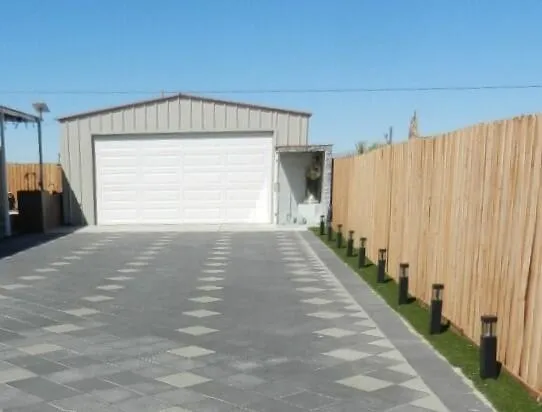 a view of a house with a patio