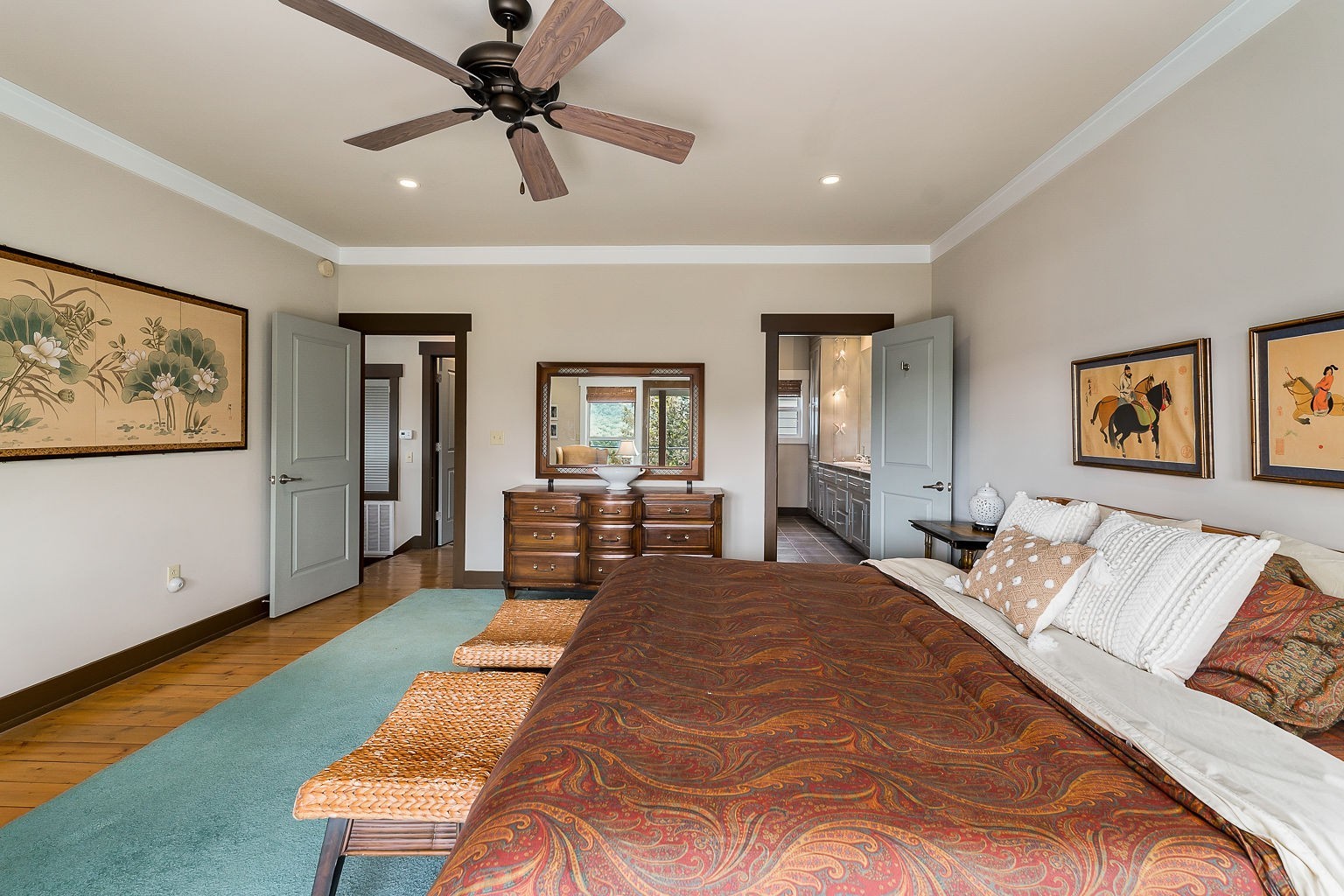 140 Sandgate Drive Smithville, TN 37166 - Photo 26 of 49 a spacious bedroom with a bed and a chandelier