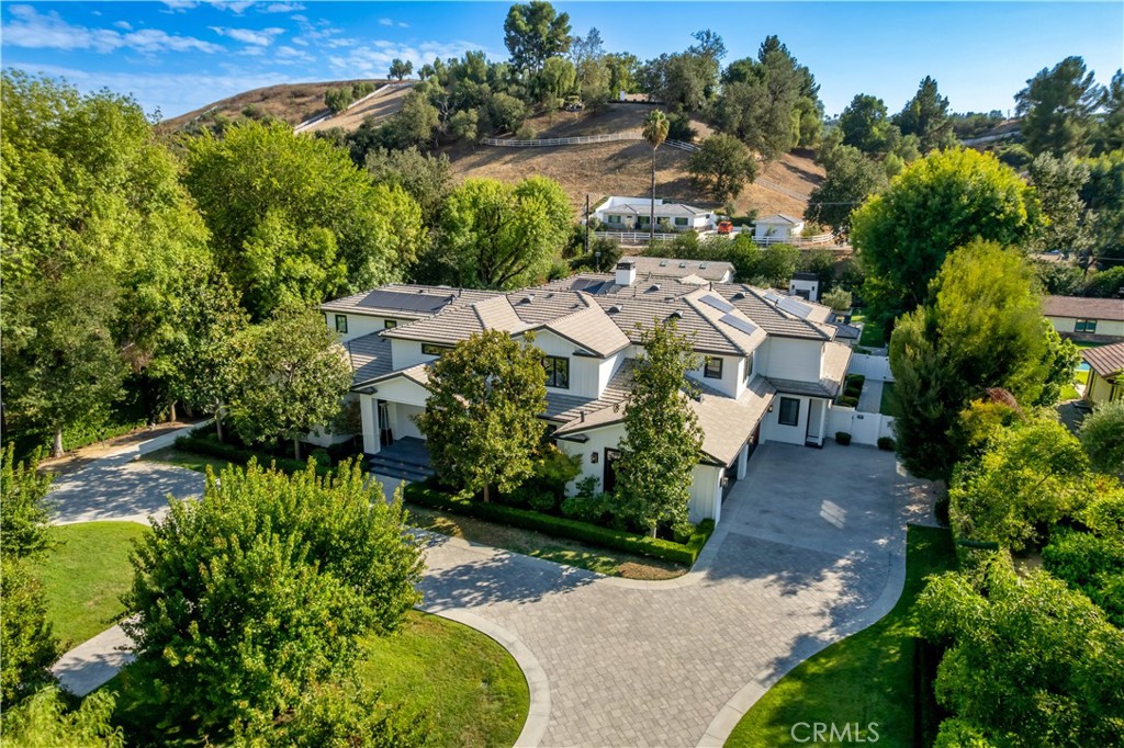 23924 Long Valley Road Hidden Hills, CA 91302 - Photo 35 of 39 an aerial view of a house with a yard
