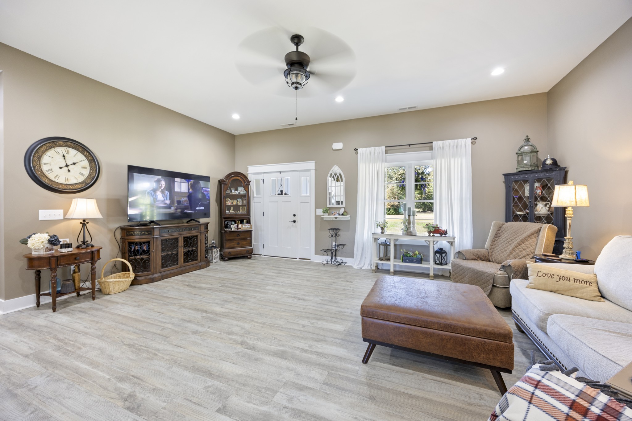 3575 Eastbrook Road Estill Springs, TN 37330 - Photo 3 of 36 a living room with furniture and a wooden floor