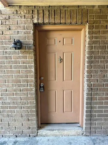 a view of front door of house