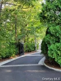 a view of a yard and car parked