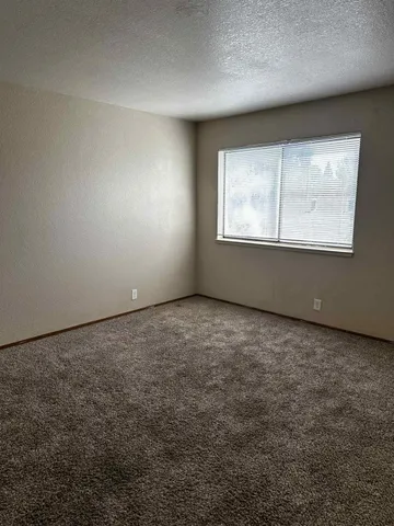 an empty room with a window