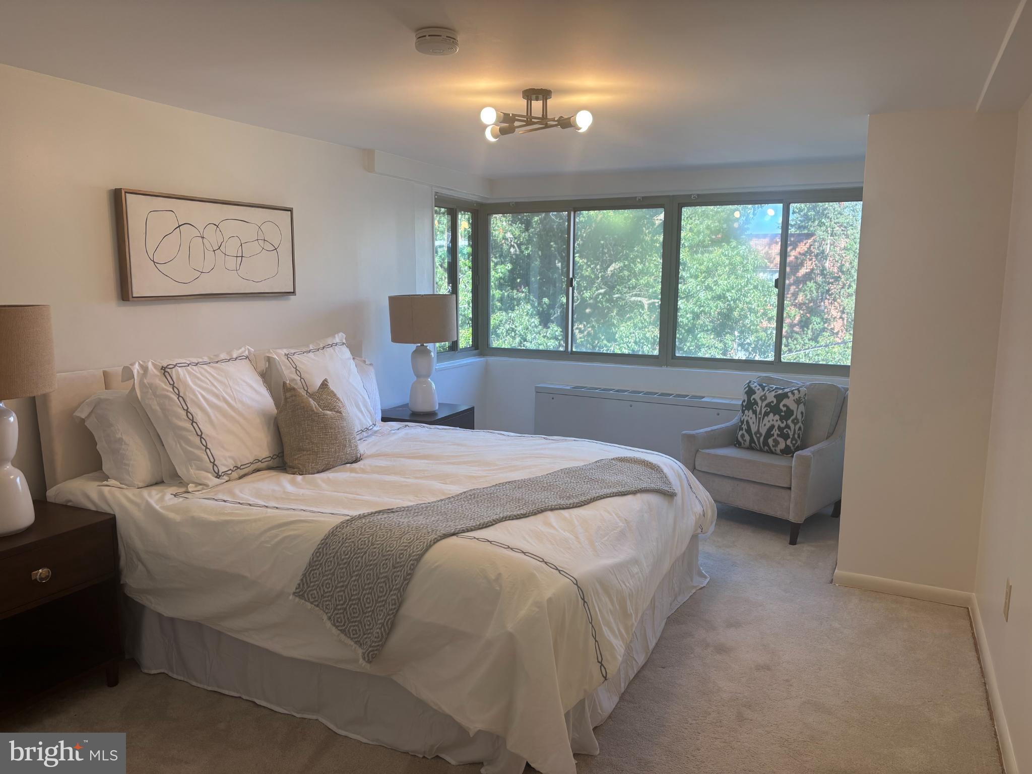 6445 Luzon Avenue Northwest, Unit 501 Washington, DC 20012 - Photo 2 of 21 a bedroom with a bed and a large window
