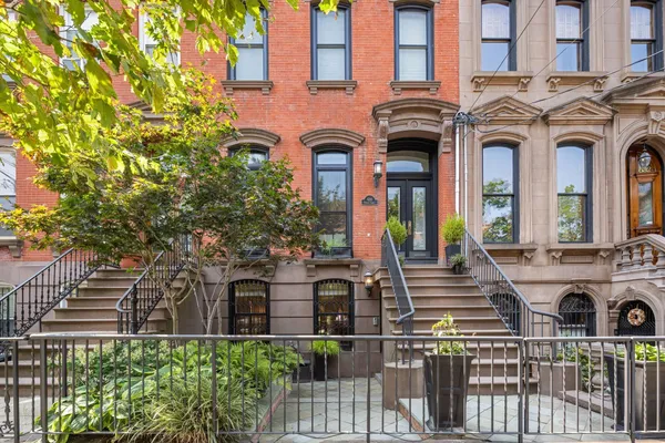 front view of a house with a door