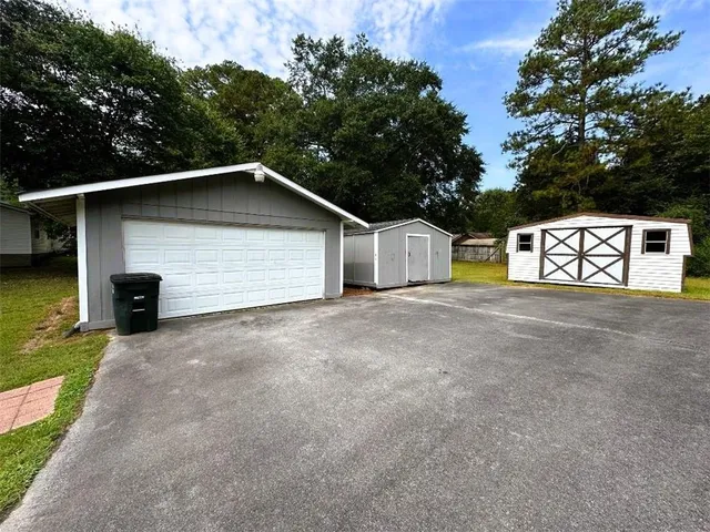 a view of a house with a outdoor space