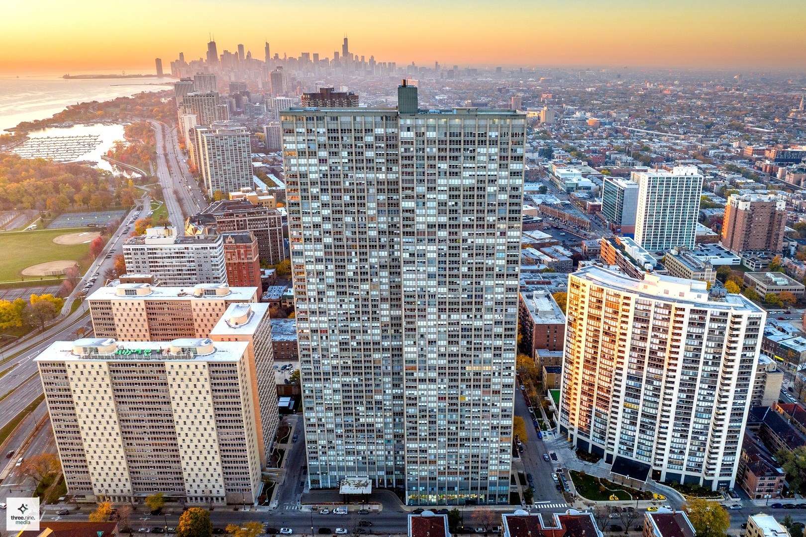 655 West Irving Park Road, Unit 3608 Chicago, IL 60613 - Photo 1 of 37 a view of a city with tall buildings