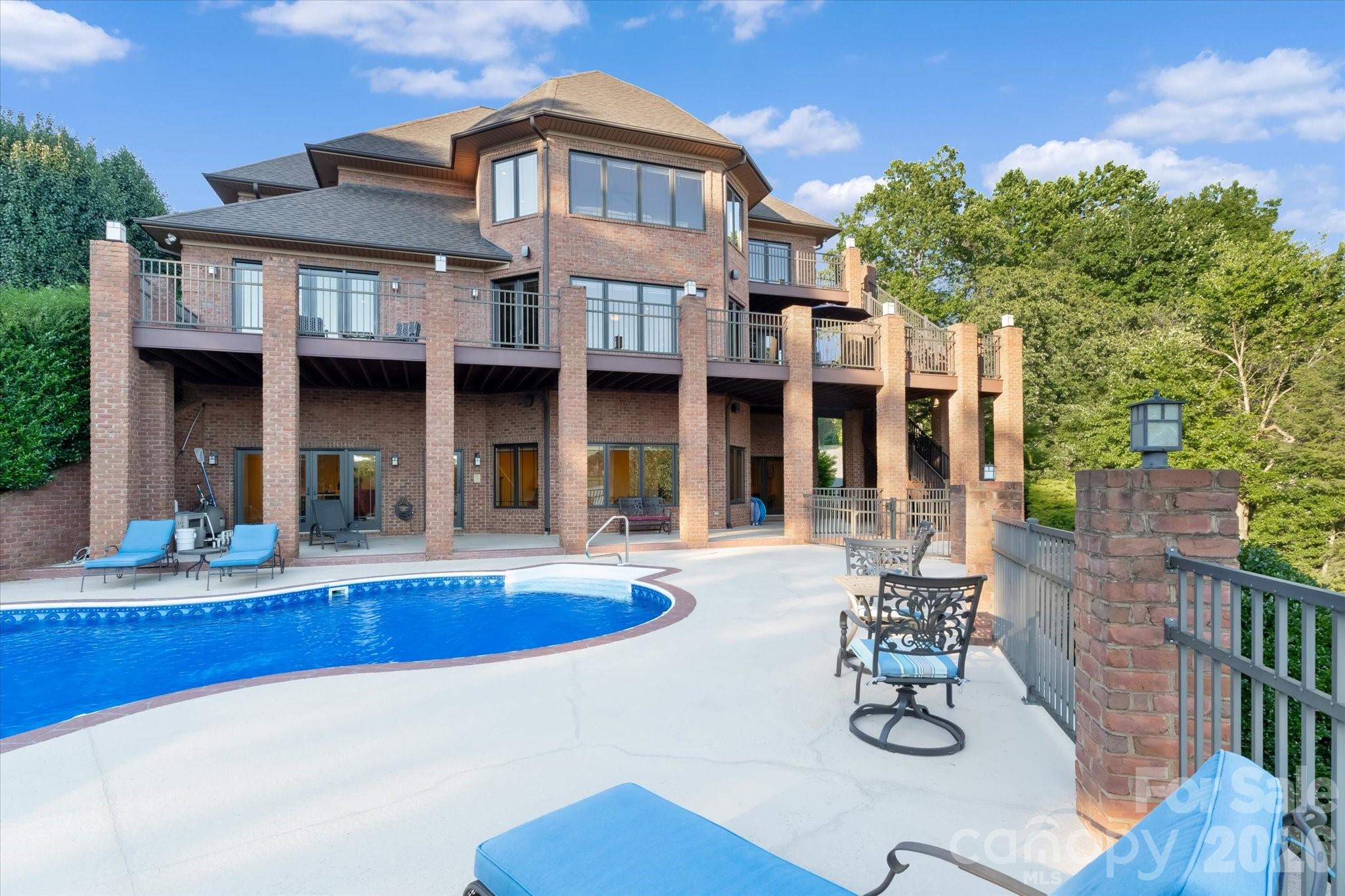 368 Players Ridge Road Hickory, NC 28601 - Photo 42 of 48 a view of a house with swimming pool and sitting area